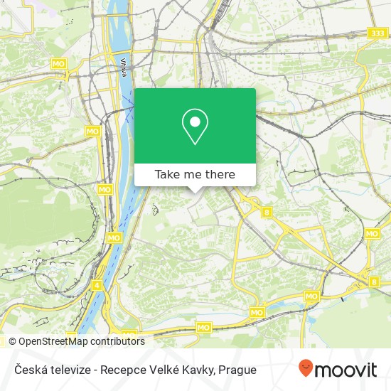Карта Česká televize - Recepce Velké Kavky