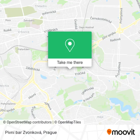 Карта Pivní bar Zvonková