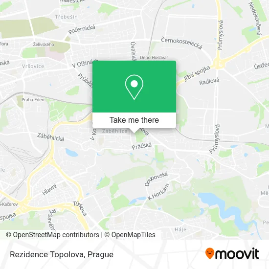 Карта Rezidence Topolova