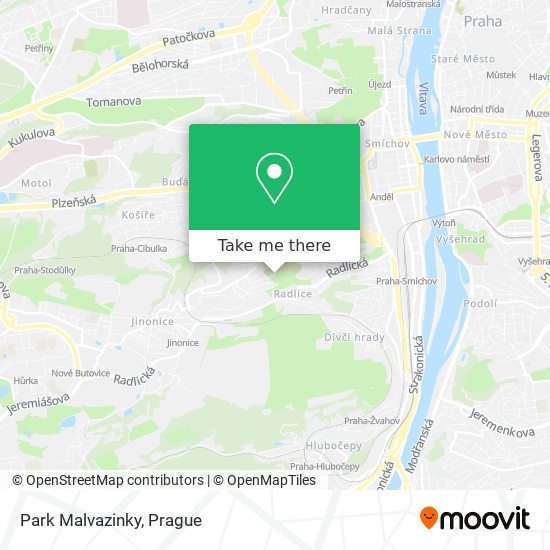 Park Malvazinky map