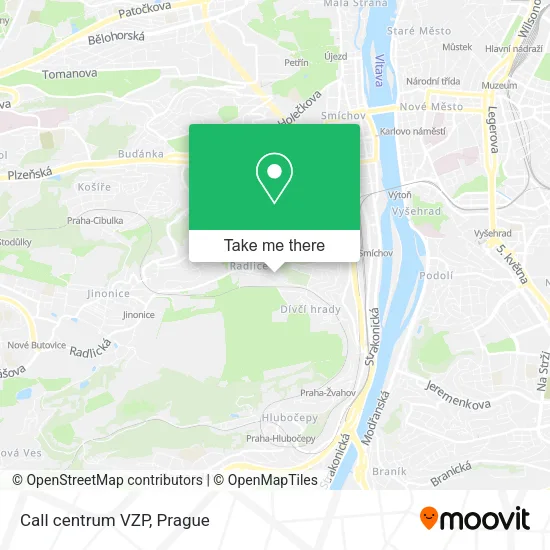 Карта Call centrum VZP