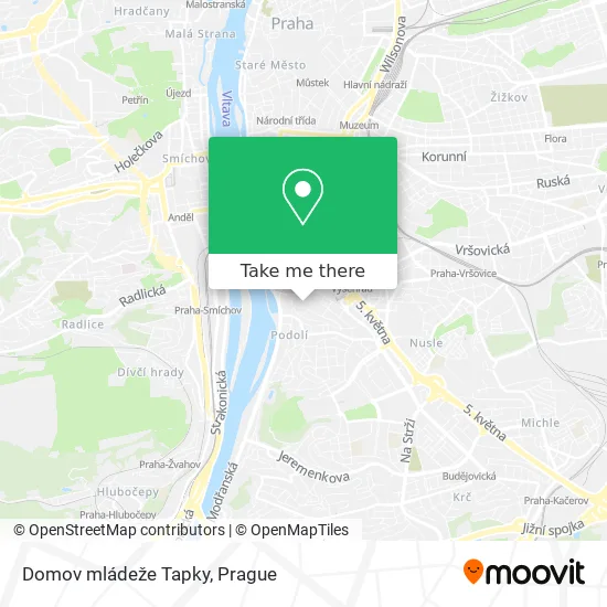 Карта Domov mládeže Tapky