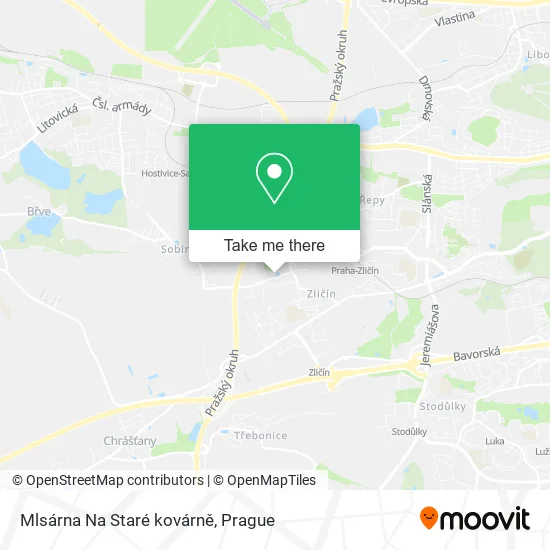 Карта Mlsárna Na Staré kovárně