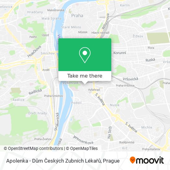 Apolenka - Dům Českých Zubních Lékařů map
