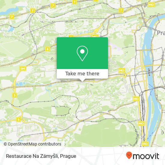 Restaurace Na Zámyšli map