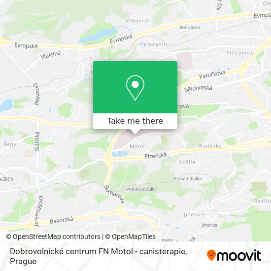 Dobrovolnické centrum FN Motol - canisterapie map