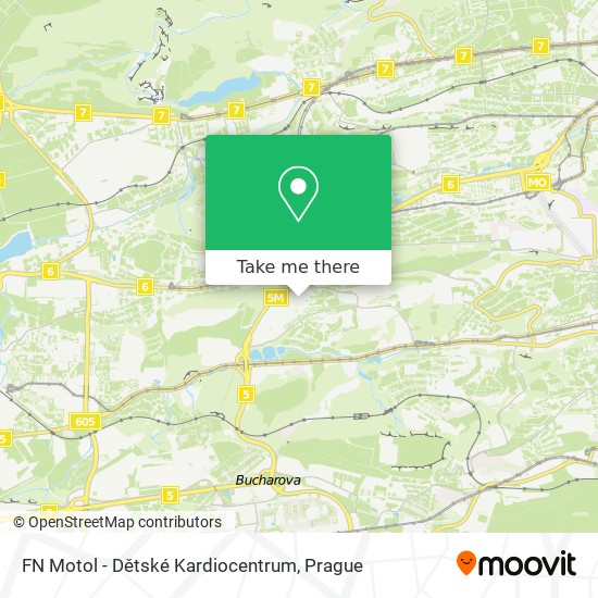 FN Motol - Dětské Kardiocentrum map