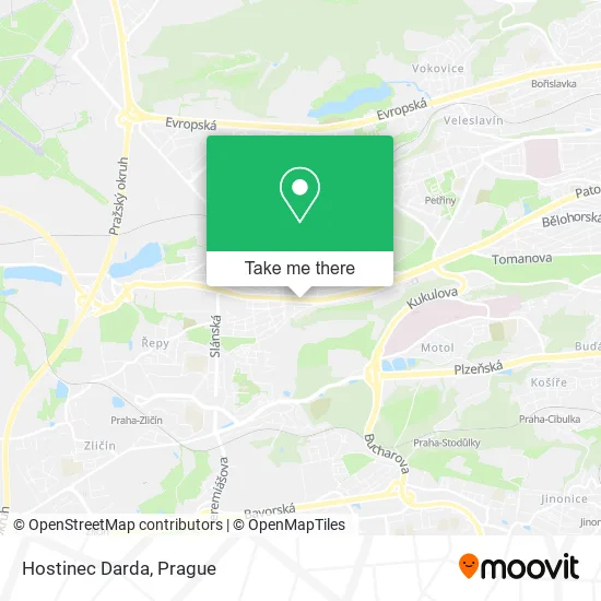 Карта Hostinec Darda