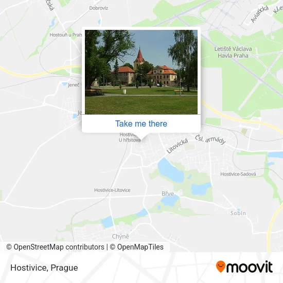 Карта Hostivice