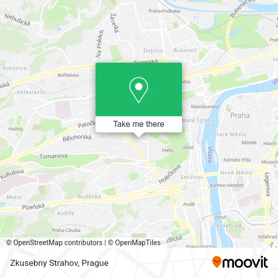 Карта Zkusebny Strahov