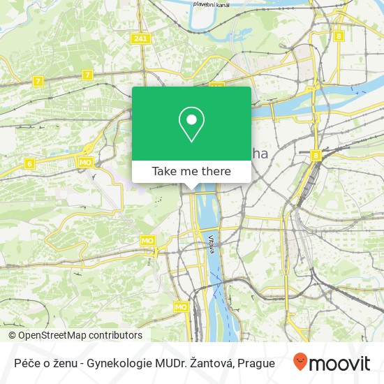 Péče o ženu - Gynekologie MUDr. Žantová map