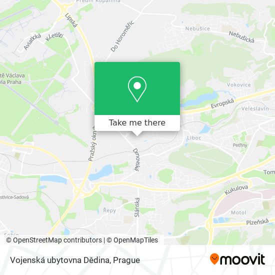 Vojenská ubytovna Dědina map