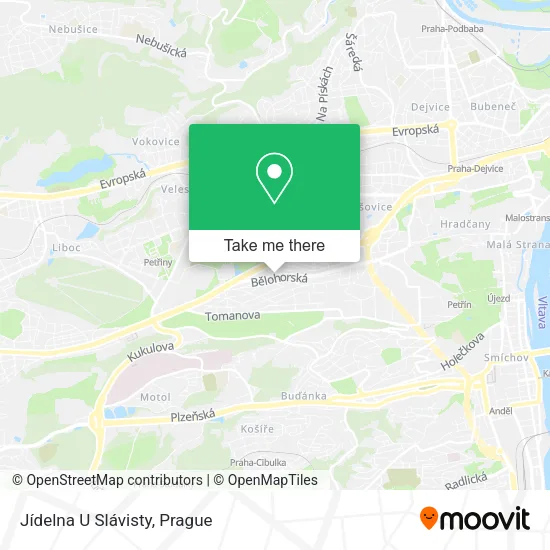 Карта Jídelna U Slávisty