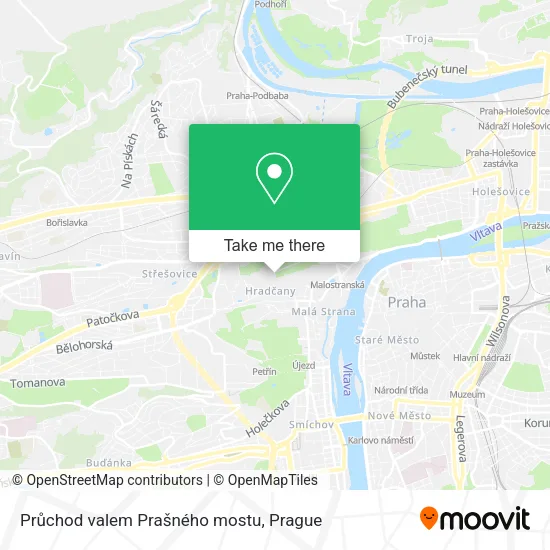 Карта Průchod valem Prašného mostu