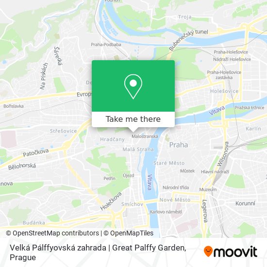Карта Velká Pálffyovská zahrada | Great Palffy Garden