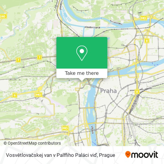 Vosvětlovačskej van v Palffiho Paláci viď map