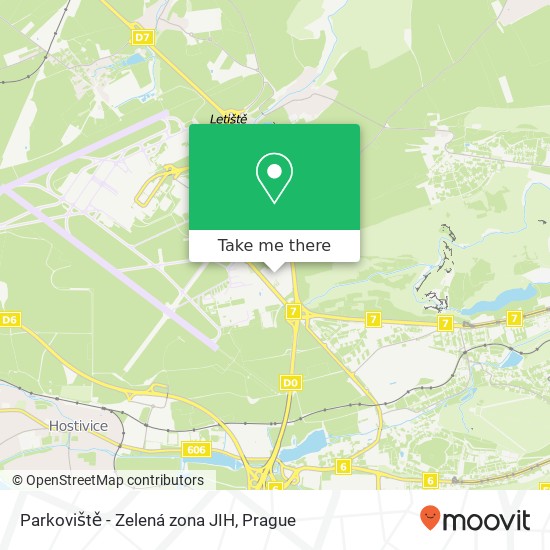 Карта Parkoviště - Zelená zona JIH