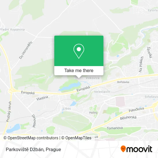 Parkoviště Džbán map