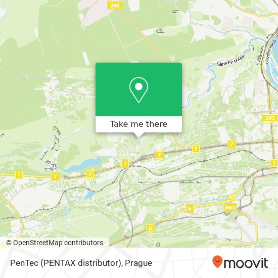 PenTec (PENTAX distributor) map