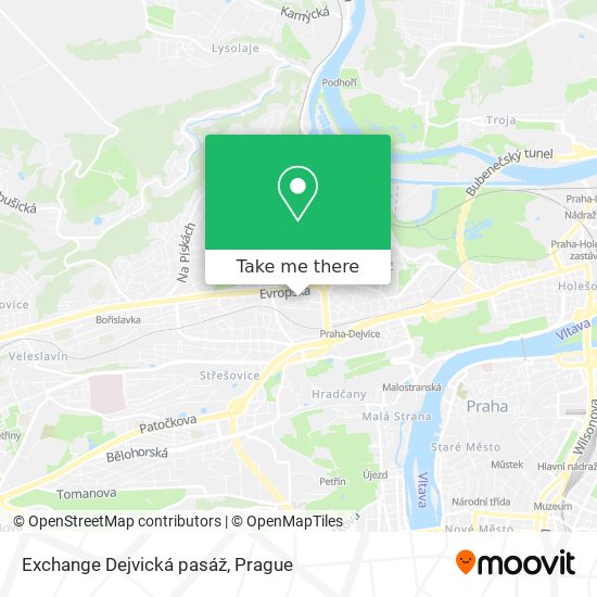 Карта Exchange Dejvická pasáž
