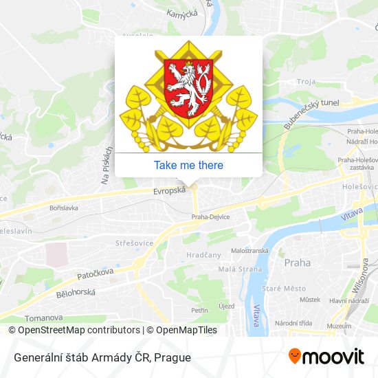 Карта Generální štáb Armády ČR