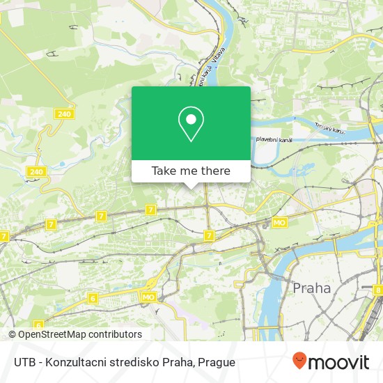 UTB - Konzultacni stredisko Praha map