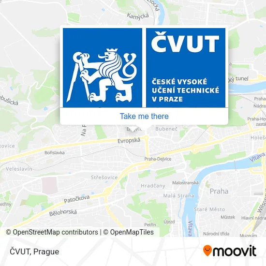 Карта ČVUT
