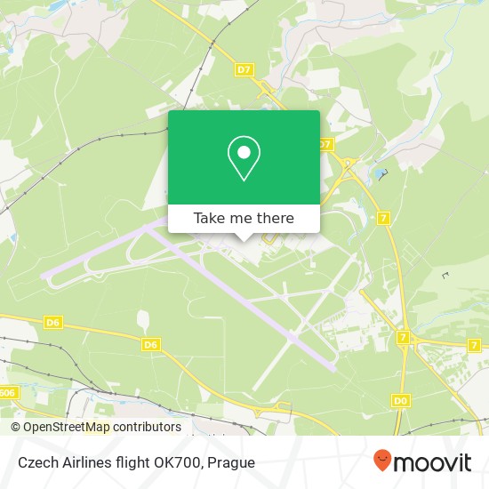 Карта Czech Airlines flight OK700