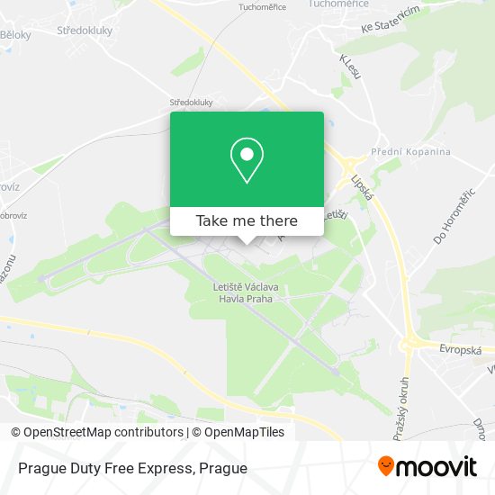 Prague Duty Free Express map