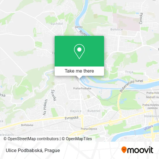 Карта Ulice Podbabská