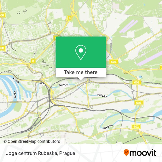 Joga centrum Rubeska map