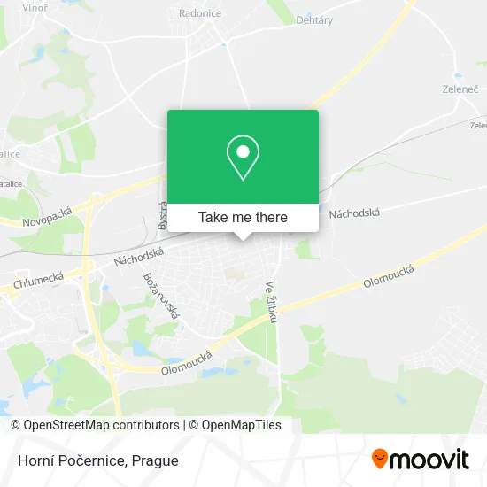 Карта Horní Počernice