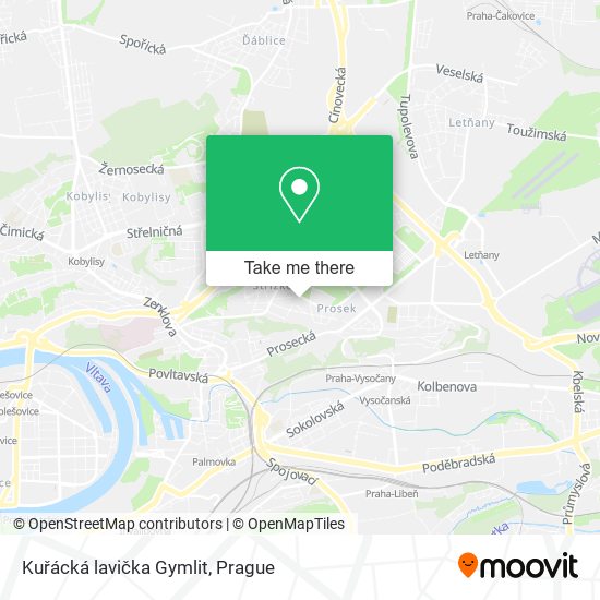 Kuřácká lavička Gymlit map