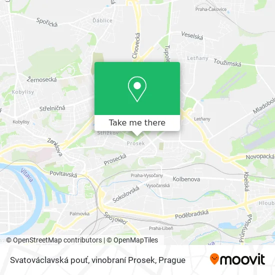 Карта Svatováclavská pouť, vinobraní Prosek