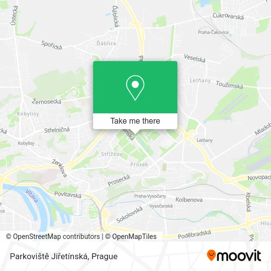 Parkoviště Jiřetínská map