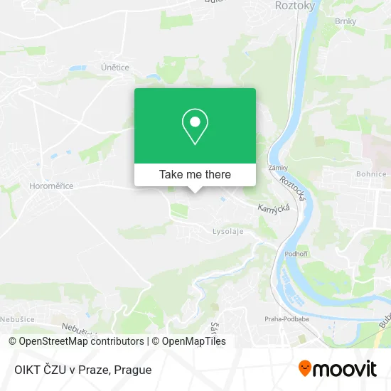OIKT ČZU v Praze map