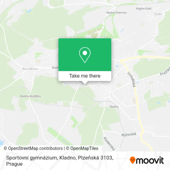 Sportovní gymnázium, Kladno, Plzeňská 3103 map