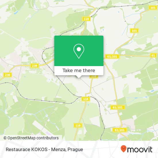 Карта Restaurace KOKOS - Menza