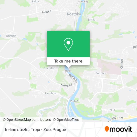 In-line stezka Troja - Zoo map