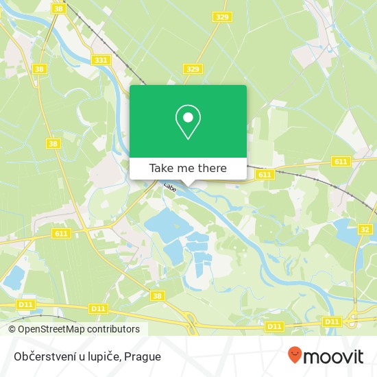 Občerstvení u lupiče map