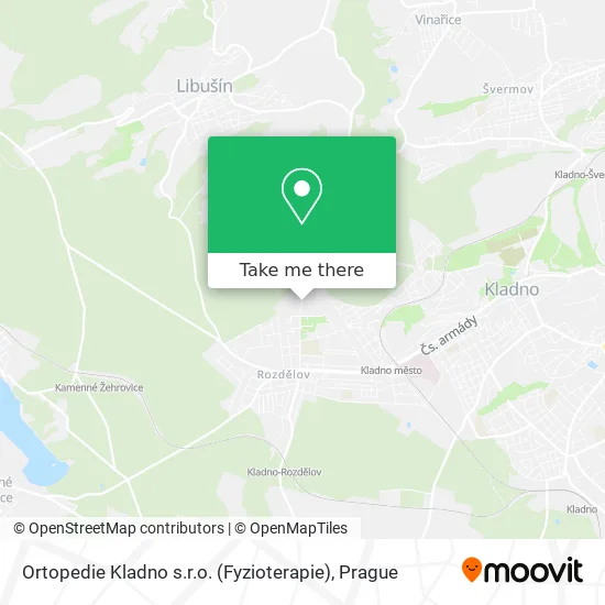 Карта Ortopedie Kladno s.r.o. (Fyzioterapie)