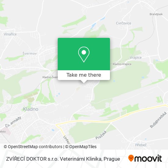 Карта ZVÍŘECÍ DOKTOR s.r.o. Veterinární Klinika