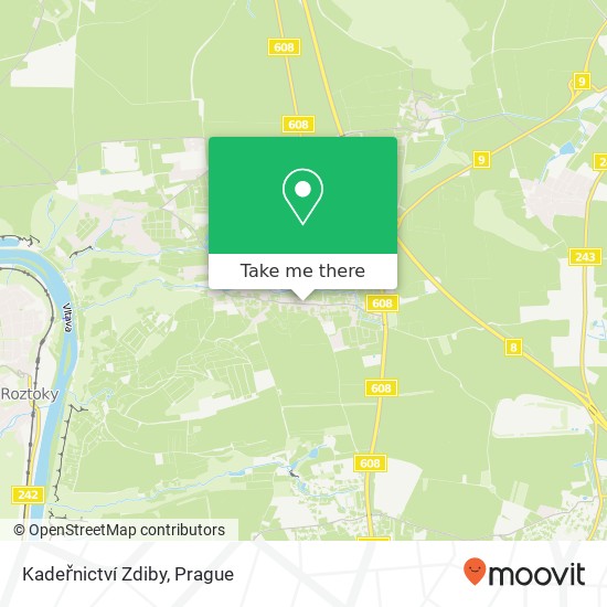 Kadeřnictví Zdiby map