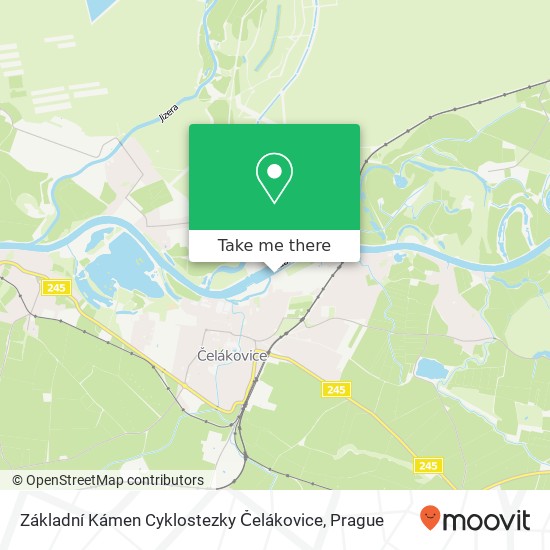 Základní Kámen Cyklostezky Čelákovice map