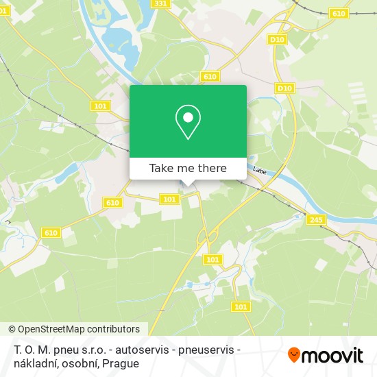 T. O. M. pneu s.r.o. - autoservis - pneuservis - nákladní, osobní map