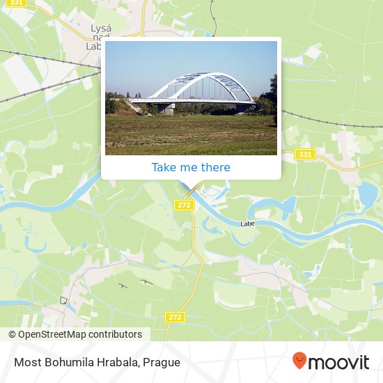 Карта Most Bohumila Hrabala