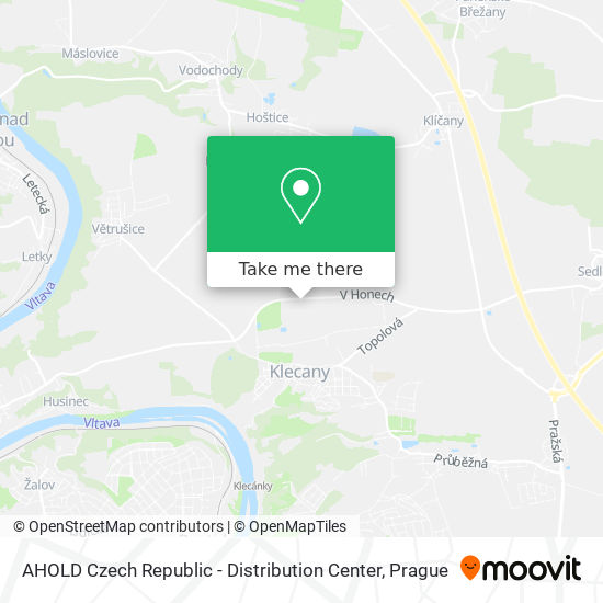 AHOLD Czech Republic - Distribution Center map