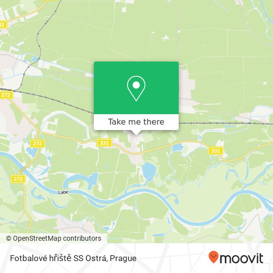 Fotbalové hřiště SS Ostrá map