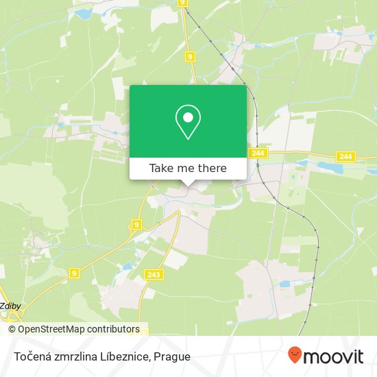 Točená zmrzlina Líbeznice map