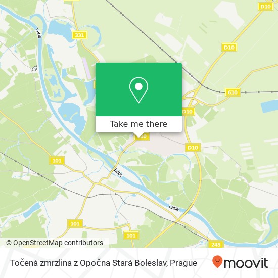 Карта Točená zmrzlina z Opočna Stará Boleslav